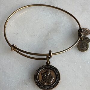 Alex and Ani Gold-Tone Saint Anthony Charm Bracelet